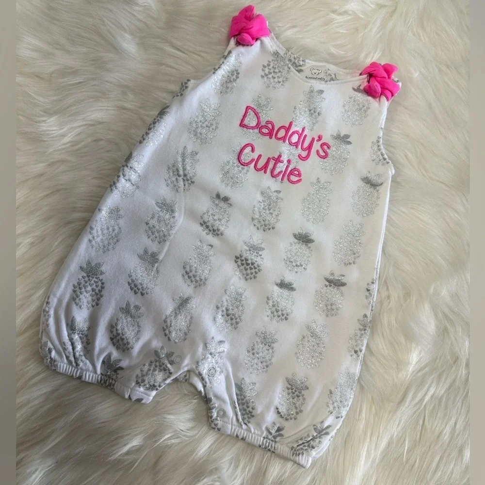 5/$30 Koala Baby Daddy’s Cutie Baby Girl Romper 9-12m​